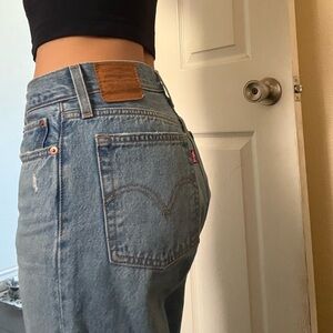 Levi's Light Blue Wedgie Straight Jeans